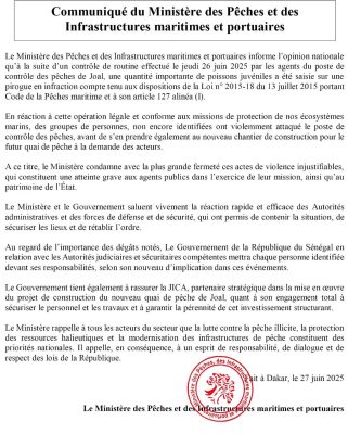 Saisis de poissons juvéniles : Le poste de contrôle des pêches de Joal attaqué