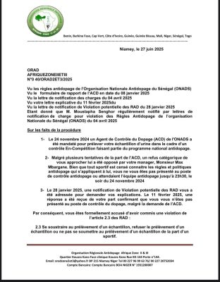 Dopage : Le lutteur Siteu suspendu pour une période deux ans !