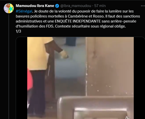 Bavures policières à Camberene et Rosso : MIK dit douter de la volonté du pouvoir de faire la lumière