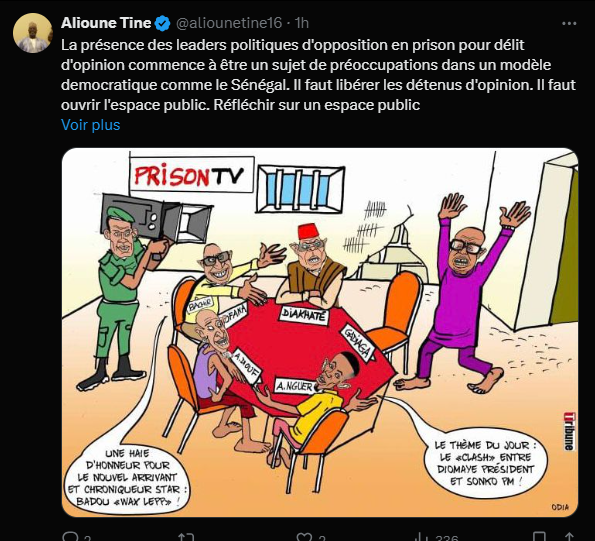 Alioune Tine réclame la libération des détenus d'opinion 