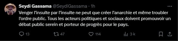 S. Gassama recadre Birame Souleye : "Venger l'insulte par l'insulte ne peut que créer l'anarchie..."
