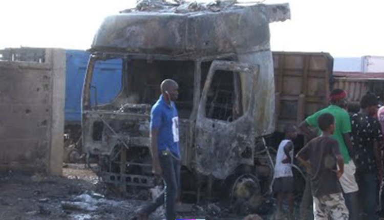 Thiès : Un camion prend feu et fait des blessés
