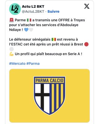 Mercato : Parme veut s’offrir les services d’Abdoulaye Niakhaté Ndiaye