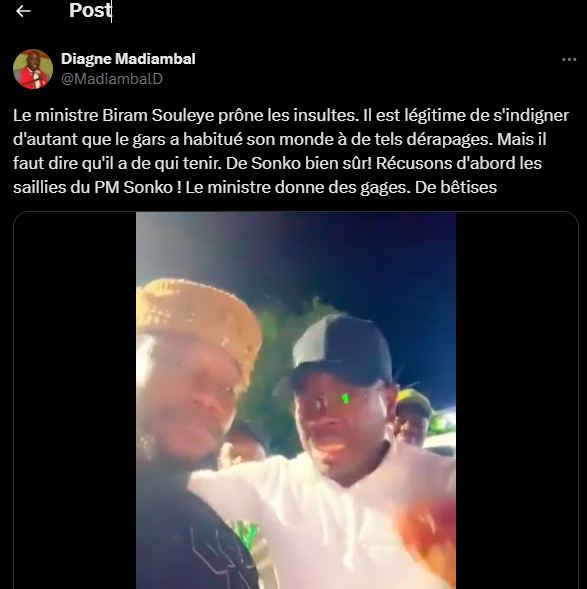 Affaire Birame S. Diop : "Récusons d'abord les saillies du PM Sonko !", réagit Madiambal Diagne