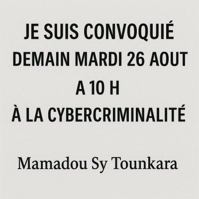 Cybercriminalité : Mamadou Sy Tounkara convoqué, demain mardi à 10h