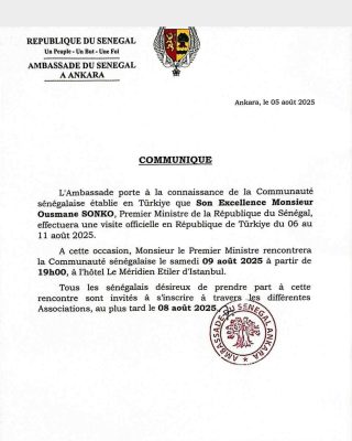 Diplomatie : Le Premier ministre Ousmane Sonko attendu du 06 au 10 août 2025 en Turquie