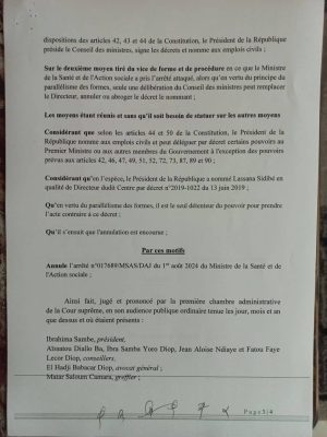 Nomination du directeur du Centre Talibou Dabo : La Cour suprême annule l'arrêté du ministre de la Santé