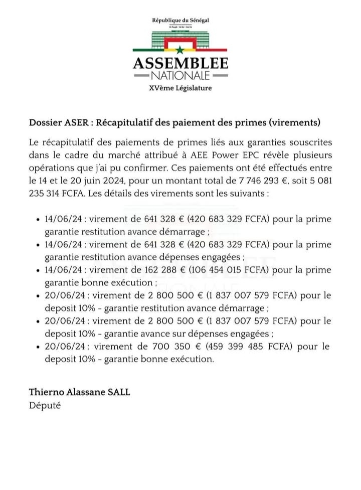 Aser, Scandale des 37 milliards : TAS en conférence de presse ce mardi 19 août