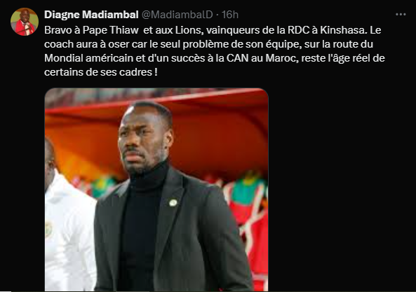 Madiambal félicite Pape Thiaw : "Le coach aura à oser..."