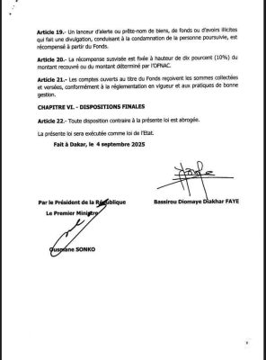 Sénégal : Le Président Diomaye promulgue quatre lois votées par l’Assemblée nationale