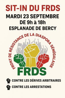 France : Le FRDS dans la rue ce 23 septembre pour faire face au régime