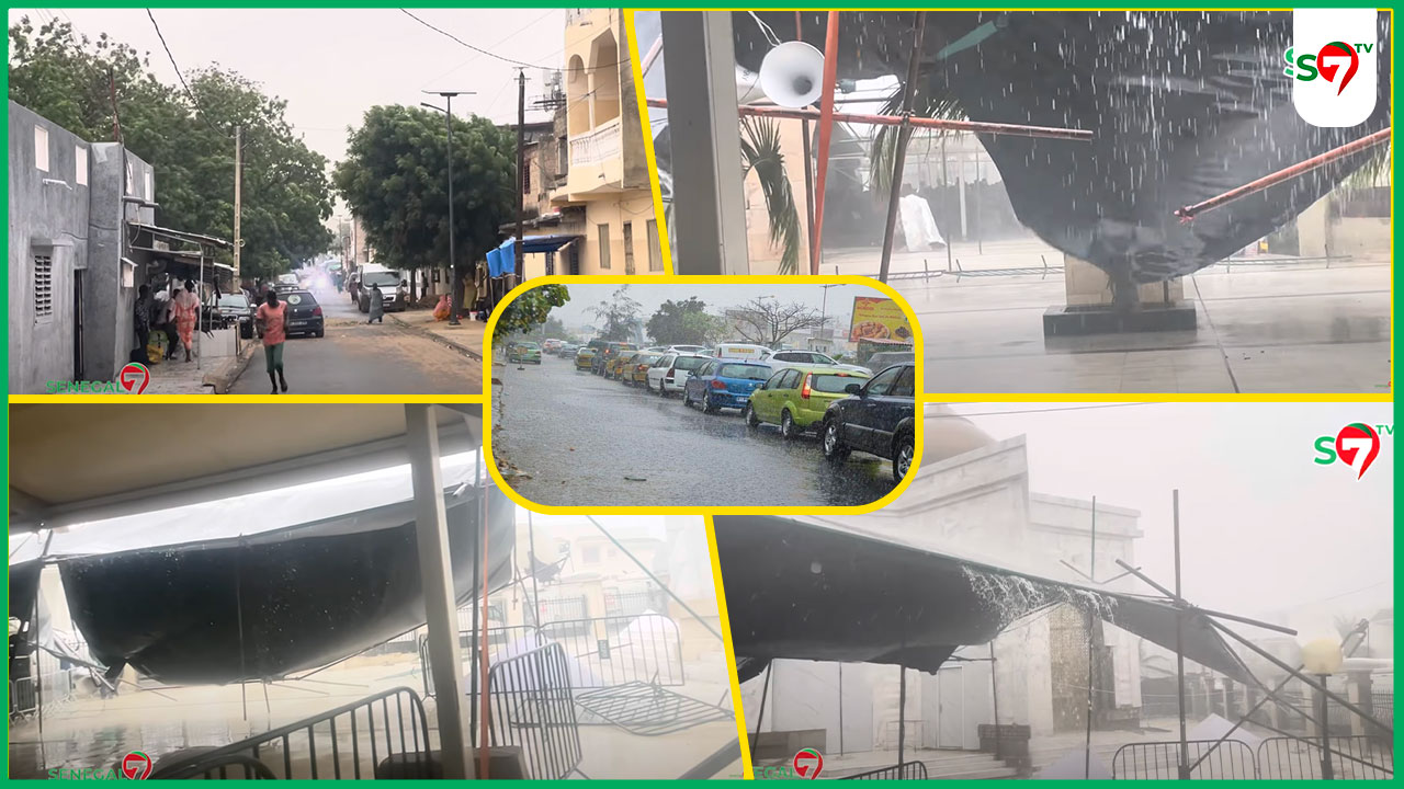 (Vidéo) Gamou 2025: Une forte pluie ☔️￼accompagnée de vents à Tivaouane, regardez les dégâts
