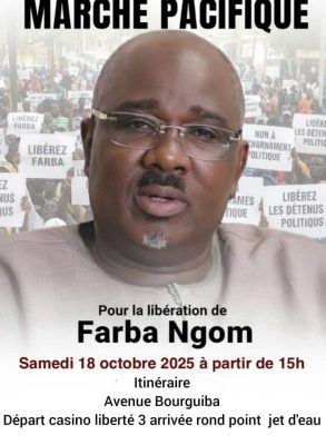 Justice : Grande manifestation pour la libération de Farba Ngom, ce samedi