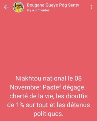 "Niakhtou national le 08 Novembre: Pastef dégage", réagi Bougane après la sortie d’Ousmane Sonko