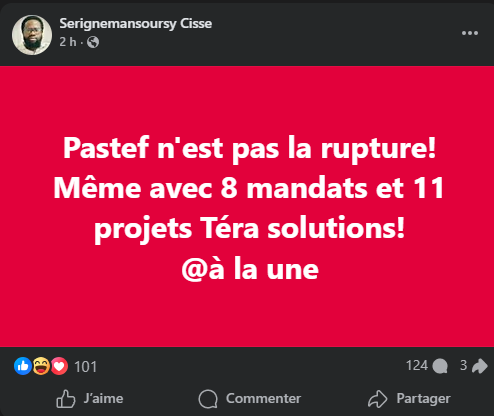 Mansour Sy Cissé maintient la pression : "Pastef n'est pas la rupture !"