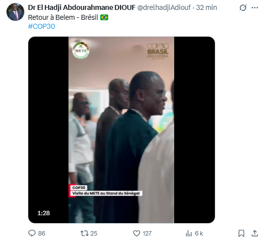 Abdourahmane Diouf se signale à Belem (Brésil)