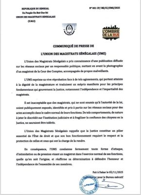 Diffusion d'une photographie d'un magistrat de la Cour des comptes sur le RS : L’UMS réagit !