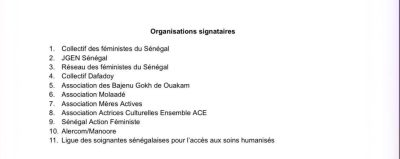 Décès de Nogaye Thiam : Des associations féministes saisissent le Procureur
