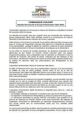 Questions d'actualité : L’opposition décide de boycotter à nouveau le Premier ministre Ousmane Sonko