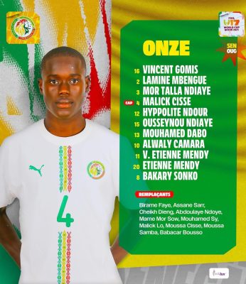 Mondial U17 : Le Sénégal dévoile son onze face à l’Ouganda