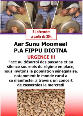 Désarroi des paysans : La plate-forme Aar Sunu Moomeel organise un concert de casseroles, mercredi