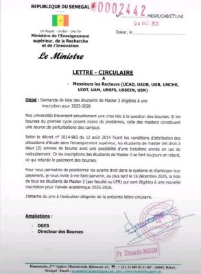 Crise Universitaire : Le ministre Daouda Ngom prend une importante décision !