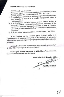 Respect des institutions : Baye Mayoro Diop porte plainte contre Cheikh Bara Ndiaye