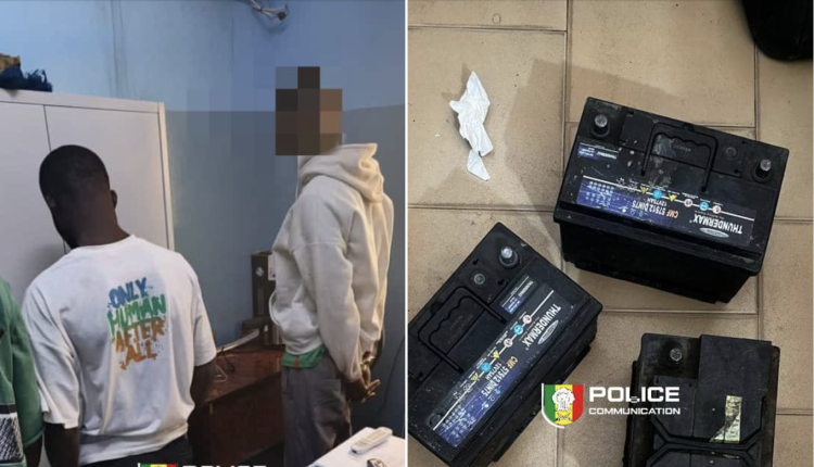 Grand-Yoff : trois voleurs de batteries interpellés par la police