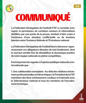 Tensions entre Pape Thiaw et la FSF : L’instance fédérale dément et appel à l'unité autour des Lions