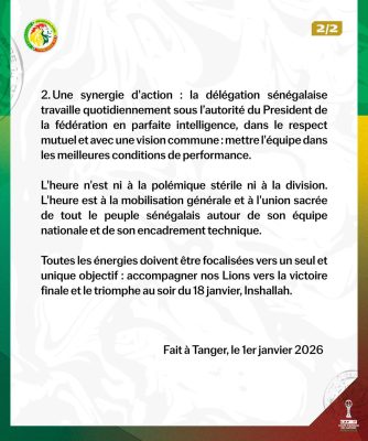 Tensions entre Pape Thiaw et la FSF : L’instance fédérale dément et appel à l'unité autour des Lions