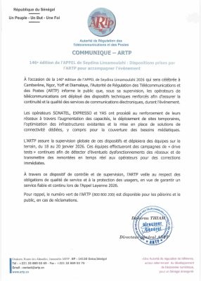 Appel des Layennes 2026 : L’ARTP déploie un dispositif spécial pour l’événement