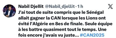 Nabil Djellit : "J'ai tout de suite compris que le Sénégal allait gagner la CAN lorsque les Lions…"