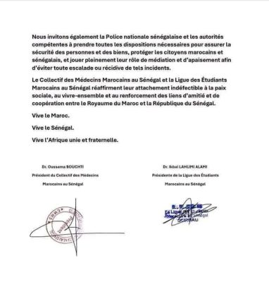 Tensions en marge de la finale de la CAN 2025 : Réaction de la communauté marocaine au Sénégal