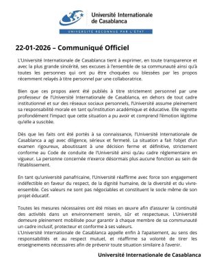 Propos haineux contre des Sénégalais : L’Université de Casablanca renvoie une professeure