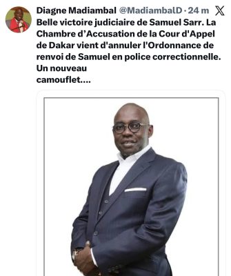 Affaire Samuel Sarr : La Chambre d’Accusation annule l'Ordonnance de renvoi