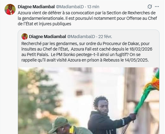 Urgent : Azoura défère finalement à sa convocation