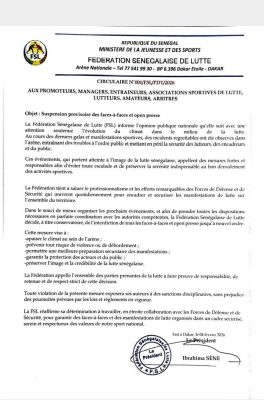 Lamb : La fédération de lutte suspend les face-à-face et open-press jusqu'à nouvel ordre