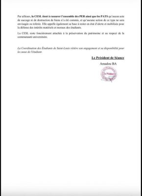 Suspension des amicales étudiantes de l’UCAD : La CESL dénonce une décision "irréfléchie" du Conseil académique