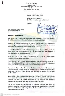 Renvoi du procès d’Abdou Nguer au 20 mars : Ses avocats saisissent le Bâtonnier et le Président de la Cour Suprême