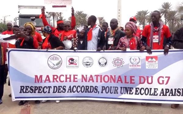 Crise dans l’Education : Le G7 décrète des grèves totales et maintien le boycott !