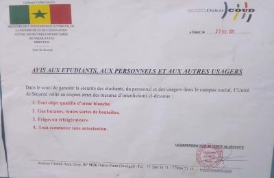 UCAD : Le COUD prend des mesures fortes pour garantir la sécurité des étudiants et du personnel dans le campus social