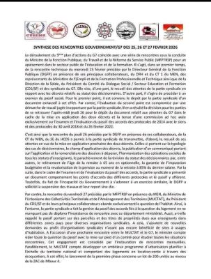 Rencontres Gouvernement / G7 : Les grandes décisions prises pour apaiser les tensions