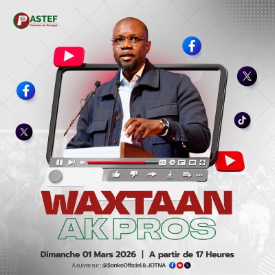 Dernière minute : Ousmane SONKO s’adresser aux Sénégalais, ce dimanche 01 mars 2026