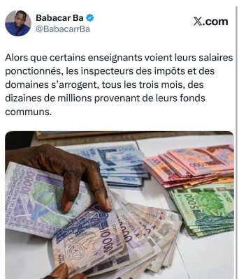 Situation des enseignants : Babacar Ba du Forum du Justiciable brise le silence