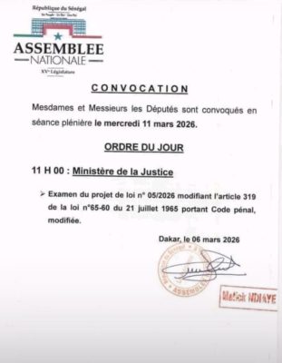 Lutte contre l’homosexualité : Les Députés convoqués en séance plénière, mercredi