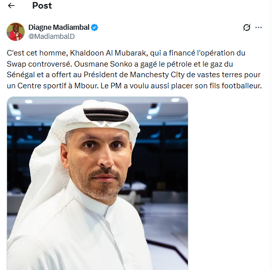 Madiambal charge encore Sonko : "C'est cet homme, Khaldoon Al Mubarak, qui a financé l'opération du Swap controversé"