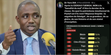 Croissance dans l’UEMOA : le Sénégal classé dernier, Dr Yoro Dia charge Pastef