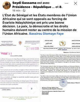 Macky Sall à l’ONU : Seydi Gassama salue les décisions de L'État du Sénégal et les États membres de l'Union Africaine