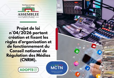 Assemblée nationale : Les députés adoptent le projet de loi portant création du Conseil national de Régulation des Médias (CNRM)
