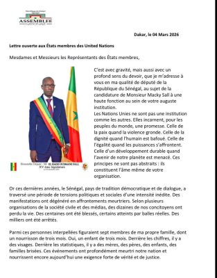 ONU : Le député Ousmane Fall adresse une lettre ouverte aux États membres contre la candidature de Macky Sall